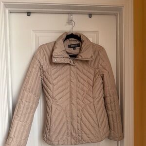 Kenneth Cole Reaction Beige Quilted Puffer Jacket